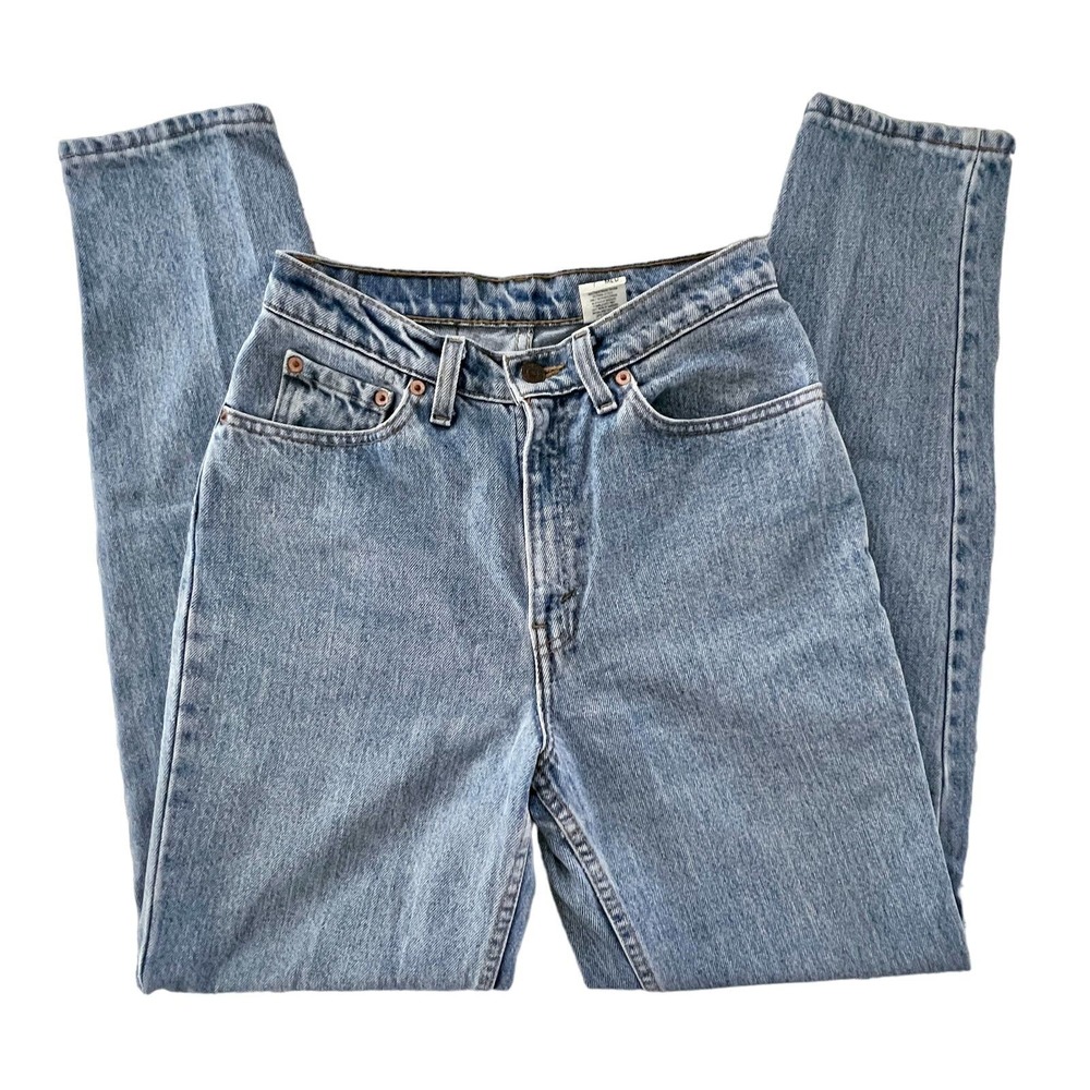 Vintage 90s Levi’s 512 Slim Fit Tapered Leg 7 MED/27" Waist Blue Jeans Denim - Picture 1 of 11